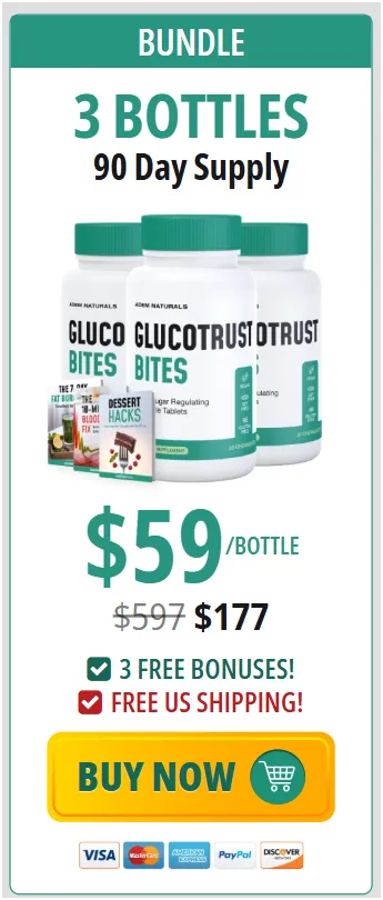 GlucoTrust Bites  3 bottles